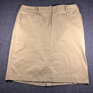 Venezia Khaki Skirt Pencil Skirt Office Business Stretch - SZ 16